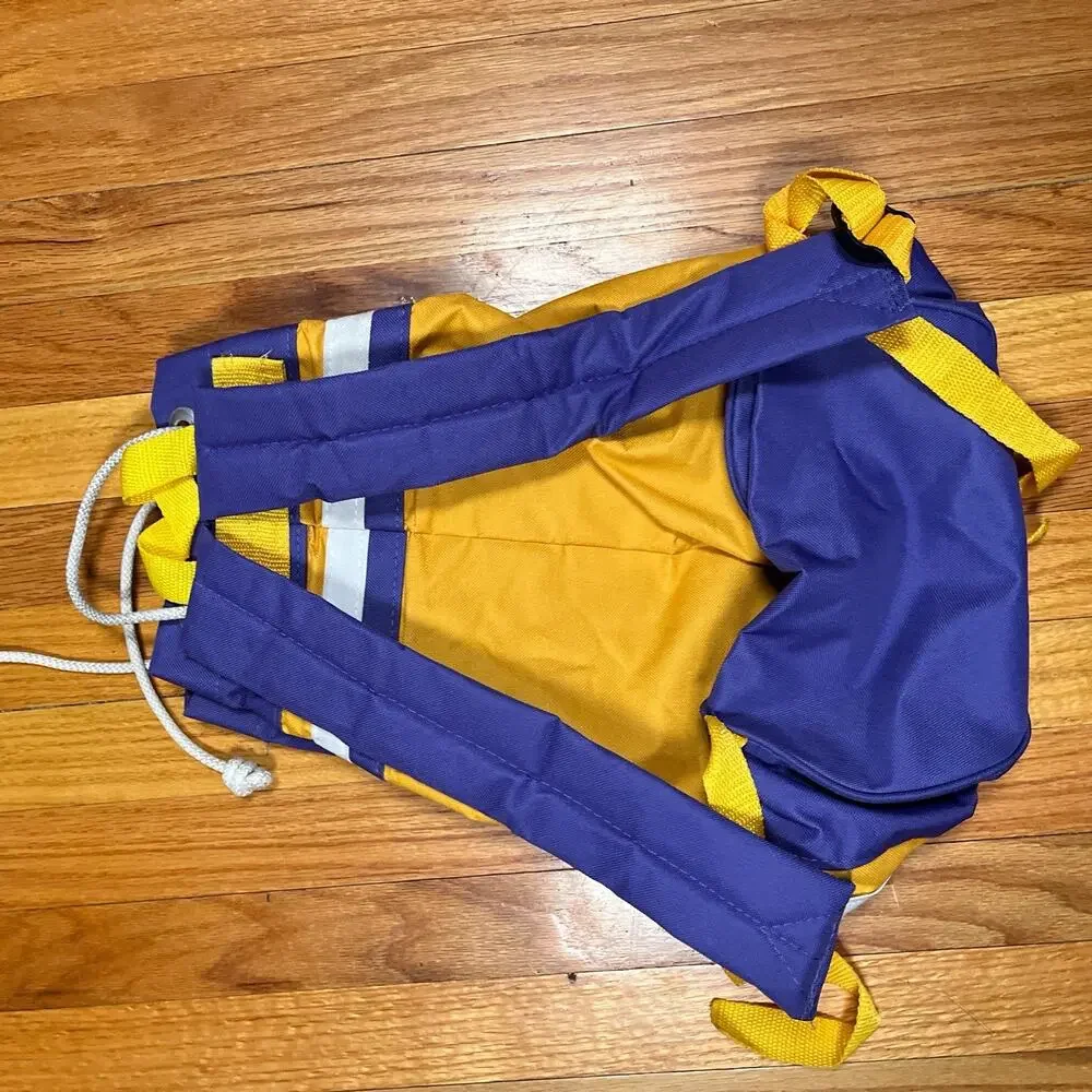LSU Tigers Drawstring Backpack Purple Gold College Team Bag